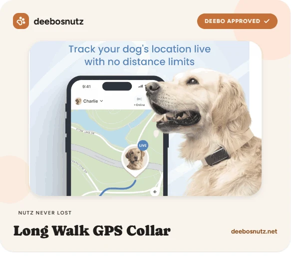 Long Walk GPS Collar — Deebo-approved product card